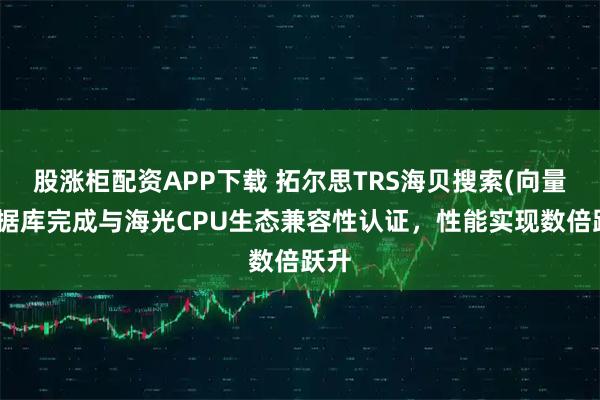 股涨柜配资APP下载 拓尔思TRS海贝搜索(向量)数据库完成与海光CPU生态兼容性认证，性能实现数倍跃升